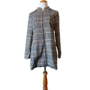 Stoosh Women's Gray Plaid Coat - Large